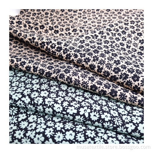 Custom Design Floral Low Moq Polyester Rayon Fabric
